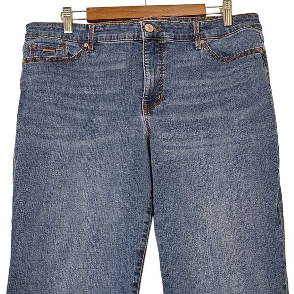 NINE WEST Chrystie Capri Stretched Relaxed-Fit Capri Pant Blue Jeans Size 16 - Picture 2 of 12
